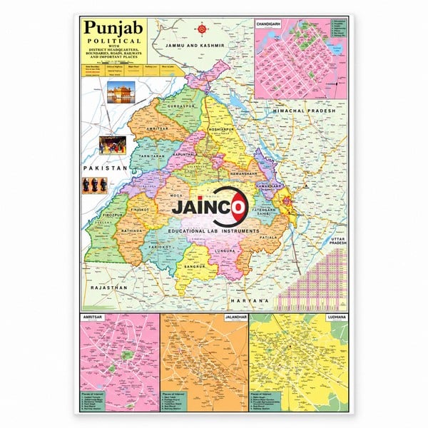 Punjab Political Map Chart